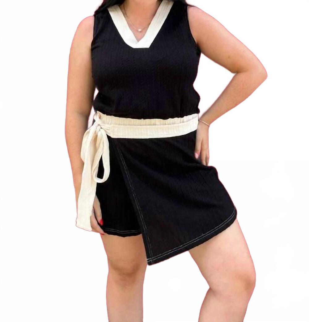 NEW ANNIEWEAR women's textured romper in black